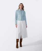 Furniq Uk Women's Cropped Leather Jacket, Created for Macy's