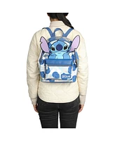 Disney Stitch Blue Leaves 12.6” White Mini Backpack