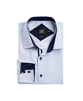 Elie Balleh Big Boys Blue Stylish Printed Slim Fit Shirt for