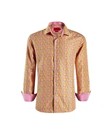 Elie Balleh Big Boys Yellow Slim Fit Paisley Print Shirt
