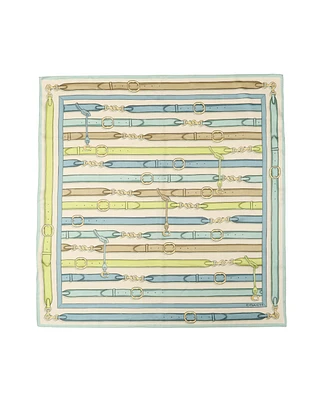 Coach Bag Strap Print Silk Square Scarf