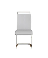 Upholstered C-leg Modern Dining Side Chair (Set of 2)