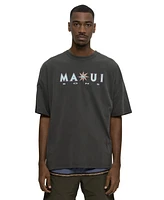 Maui and Sons Men's Compass Pigment Short Sleeve T-shirt