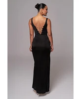 Jluxlabel Women's Cowl Neck Chain Dress