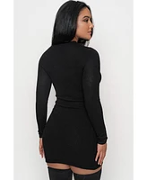 Jluxlabel Women's Scarf Draped Mini Dress