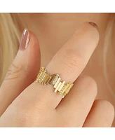 Spero London New Multiple Bar Sterling Silver Ring