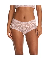 Hanky Panky Women's Crossdyed Leopard Mide rise Boyshort Panty 3 pack