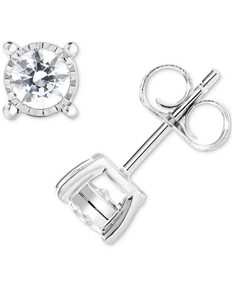 TruMiracle Diamond Stud Earrings (3/8 ct. t.w.) in 14k White Gold