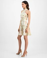 Rachel Roy Women's Joanna Mini Belted A-Line Dress