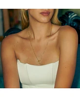 Spero London Large Lock Sterling Silver Chain Necklace