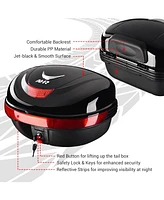 Ahr 35L Motorcycle Tour Tail Box Scooter Trunk Storage Lock Carrier Case for Helmet