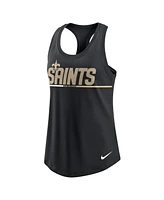 Nike Women's Black New Orleans Saints Team Name City Tri-Blend Racerback Tank Top