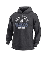 Fanatics Men's Heather Charcoal New York Yankees Fleece Pullover Hoodie