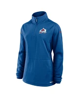 Fanatics Women's Blue Colorado Avalanche Authentic Pro Rink Lightweight Quarter-Zip Pullover Top