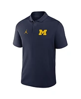 Jordan Men's Navy Michigan Wolverines Primetime Victory Primary Logo Performance Polo Shirt