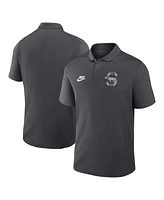 Nike Men's Anthracite Penn State Nittany Lions Primetime Victory Legacy Vault Logo Performance Polo Shirt