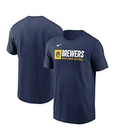 Nike Men's Navy Milwaukee Brewers Team Block T-Shirt