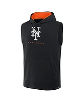 Fanatics Men's Black New York Mets Fire Speed Sleeveless Pullover Hoodie