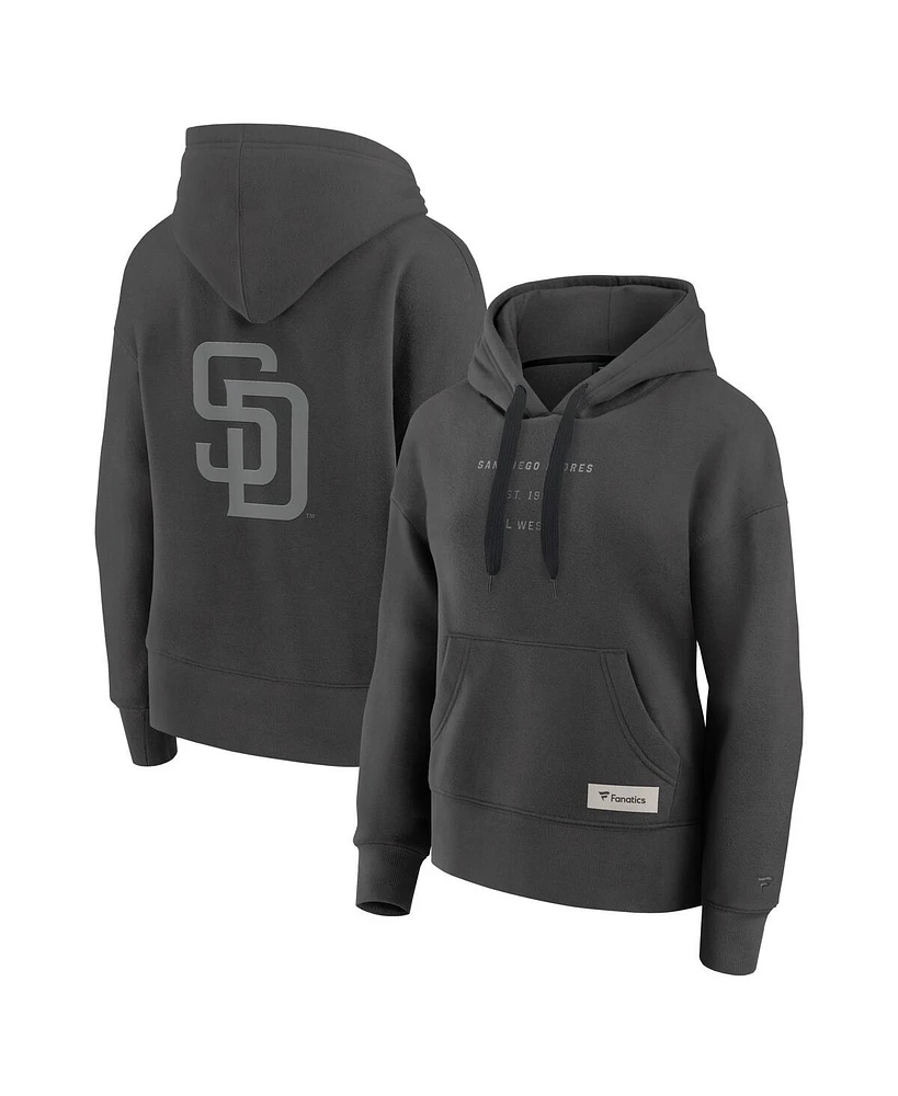 Fanatics Women's Charcoal San Diego Padres Elements Future Ground Subtle Tonal Pullover Hoodie