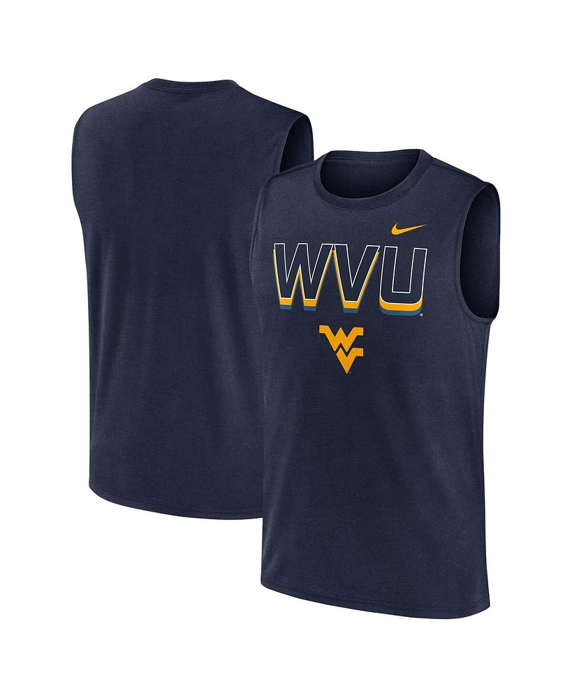 Nike Men's Navy West Virginia Mountaineers Primetime Tricode Legend Performance Tank Top