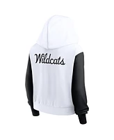Nike Women's White Kentucky Wildcats Cropped Beyond Capability Color-Block Script Full-Zip Hoodie