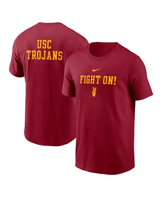 Nike Men's Cardinal Usc Trojans 2-Hit Stacked T-Shirt