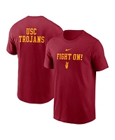 Nike Men's Cardinal Usc Trojans 2-Hit Stacked T-Shirt