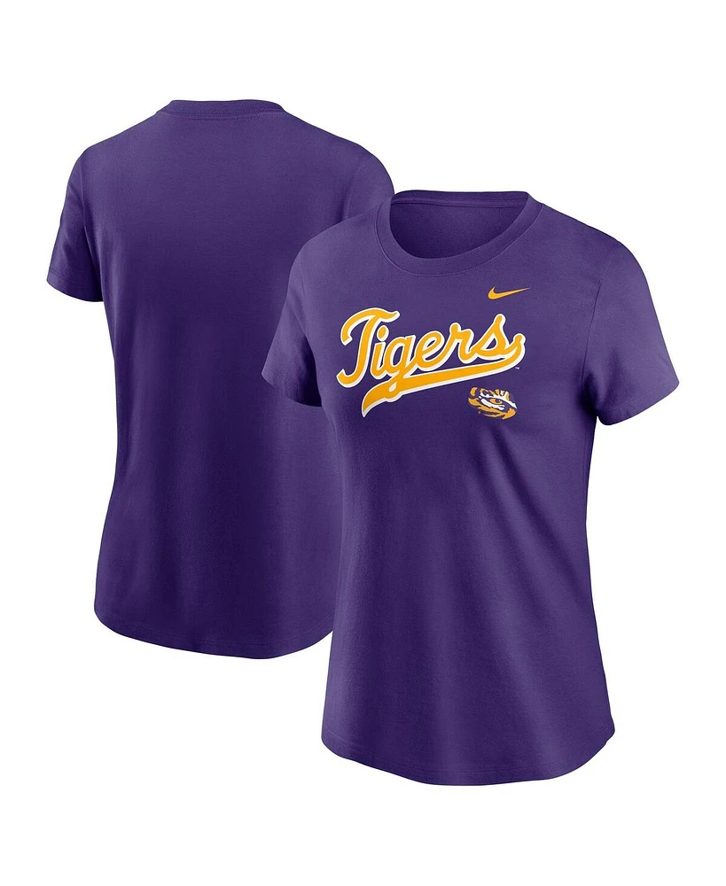 Nike Women's Purple Lsu Tigers Local Script T-Shirt