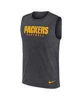 Nike Men's Charcoal Green Bay Packers Primetime Legend Performance Muscle Tank Top
