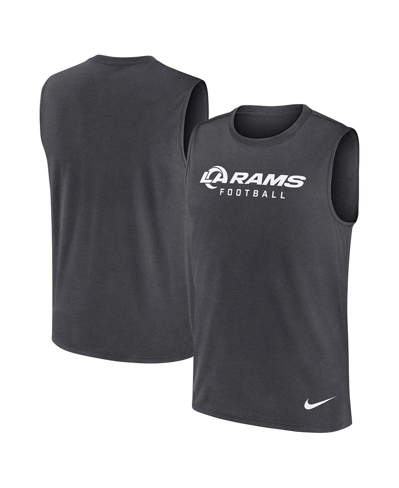 Nike Men's Charcoal Los Angeles Rams Primetime Legend Performance Muscle Tank Top