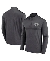 Logo Athletic Men's Heather Charcoal Los Angeles Kings Head-to-Head Raglan Quarter-Zip Sweatshirt