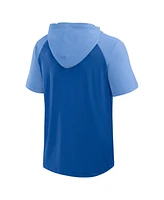 Fanatics Men's Royal Kansas City Royals Prime Raglan Short Sleeve Hoodie T-Shirt