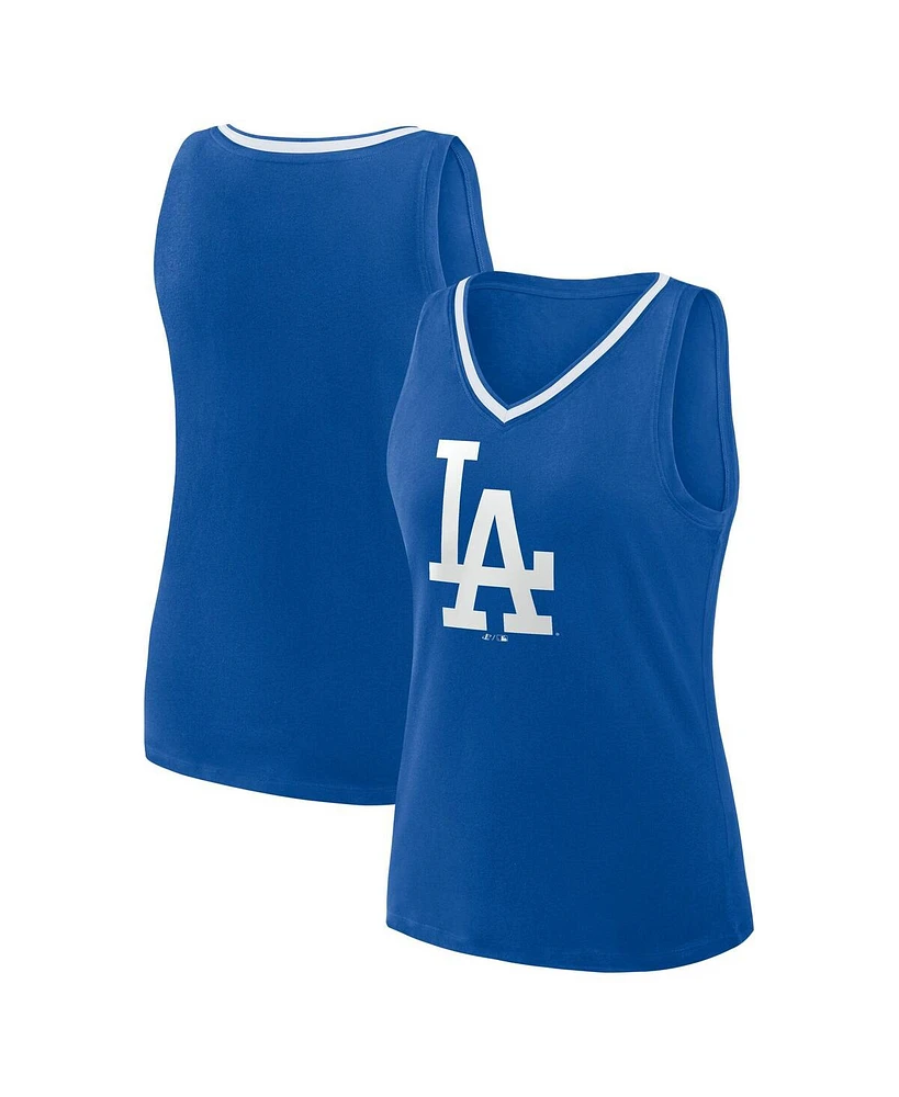 Logo Athletic Women's Royal Los Angeles Dodgers Stellar Win V-Neck Tank Top