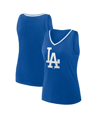 Logo Athletic Women's Royal Los Angeles Dodgers Stellar Win V-Neck Tank Top