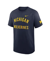 Nike Men's Navy Michigan Wolverines Ready Raglan Premium Performance T-Shirt