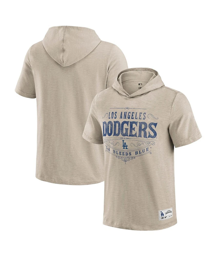 Fanatics Men's Tan Los Angeles Dodgers Hooded T-Shirt