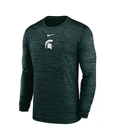 Nike Men's Green Michigan State Spartans 2025 Sideline Velocity Performance Long Sleeve T-Shirt