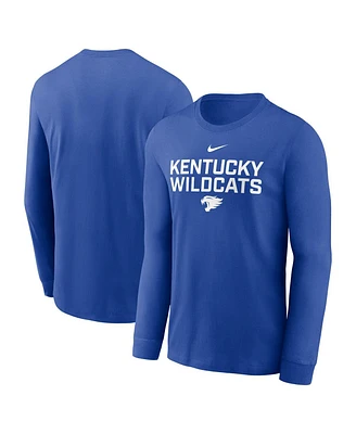 Nike Men's Royal Kentucky Wildcats 2025 Sideline Performance Long Sleeve T-Shirt