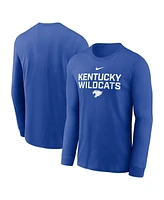 Nike Men's Royal Kentucky Wildcats 2025 Sideline Performance Long Sleeve T-Shirt