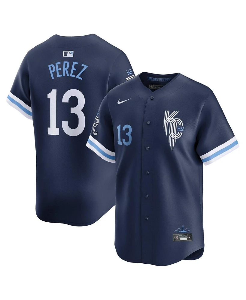 Nike Men's Salvador Perez Navy Kansas City Royals Connect Limited Jersey
