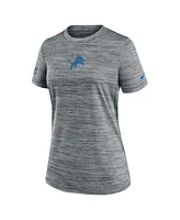 Nike Women's Heather Gray Detroit Lions Offensive Line Velocity Performance T-Shirt