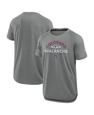 Fanatics Men's Heather Gray Colorado Avalanche 2025 Stanley Cup Playoffs Authentic Pro Rink Performance T-Shirt