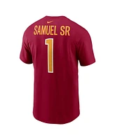 Nike Men's Deebo Samuel Sr Burgundy Washington Commanders Name Number T-Shirt