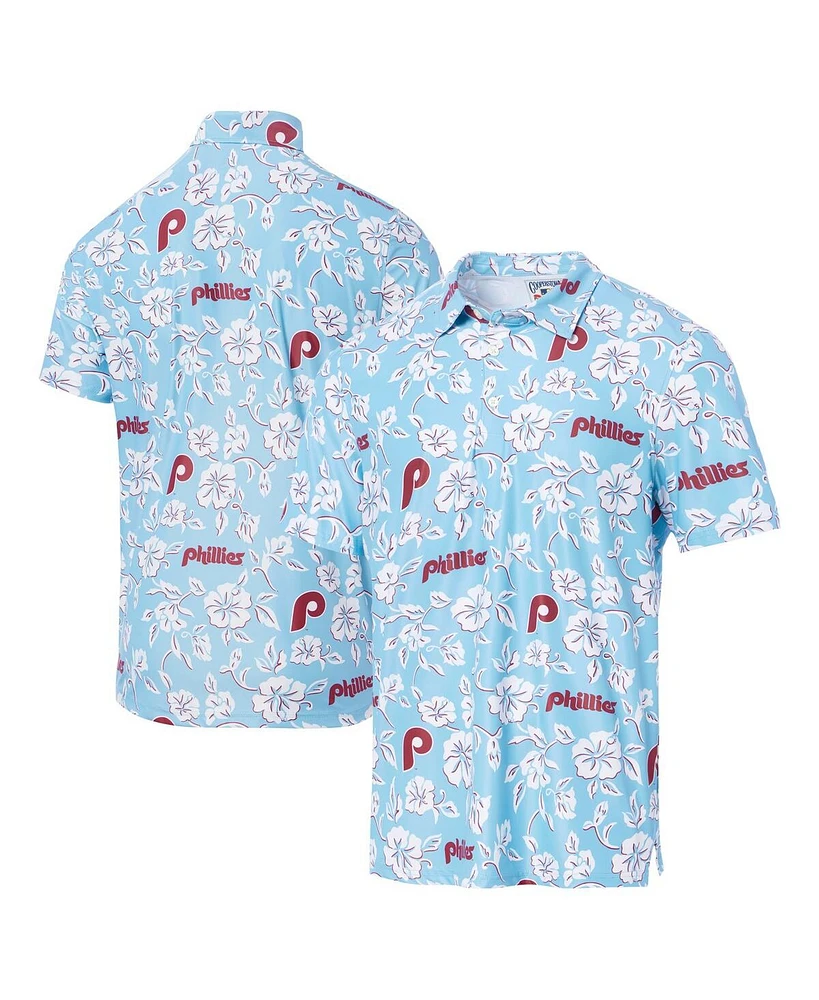 Reyn Spooner Men's Light Blue Philadelphia Phillies Cooperstown Collection Performance Polo Shirt