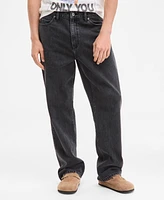 Sun + Stone Men's Nuit Black Baggy Jeans, Exclusively at Macy's