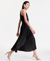 I.n.c. International Concepts Women's Pleated Halter Dress, Exclusively at Macy's