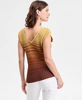 I.n.c. International Concepts Women's Ombre V-Neck Sweater, Exclusively at Macy's