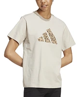 adidas Women's Cotton Animal-Print Logo Crewneck T-Shirt