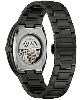 Bulova Men's Maquina Automatic Black Stainless Steel Bracelet Watch 40mm