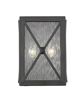 Burnished Cross Water Glass Outdoor Light – Decorative Outdoor Wall Fixture